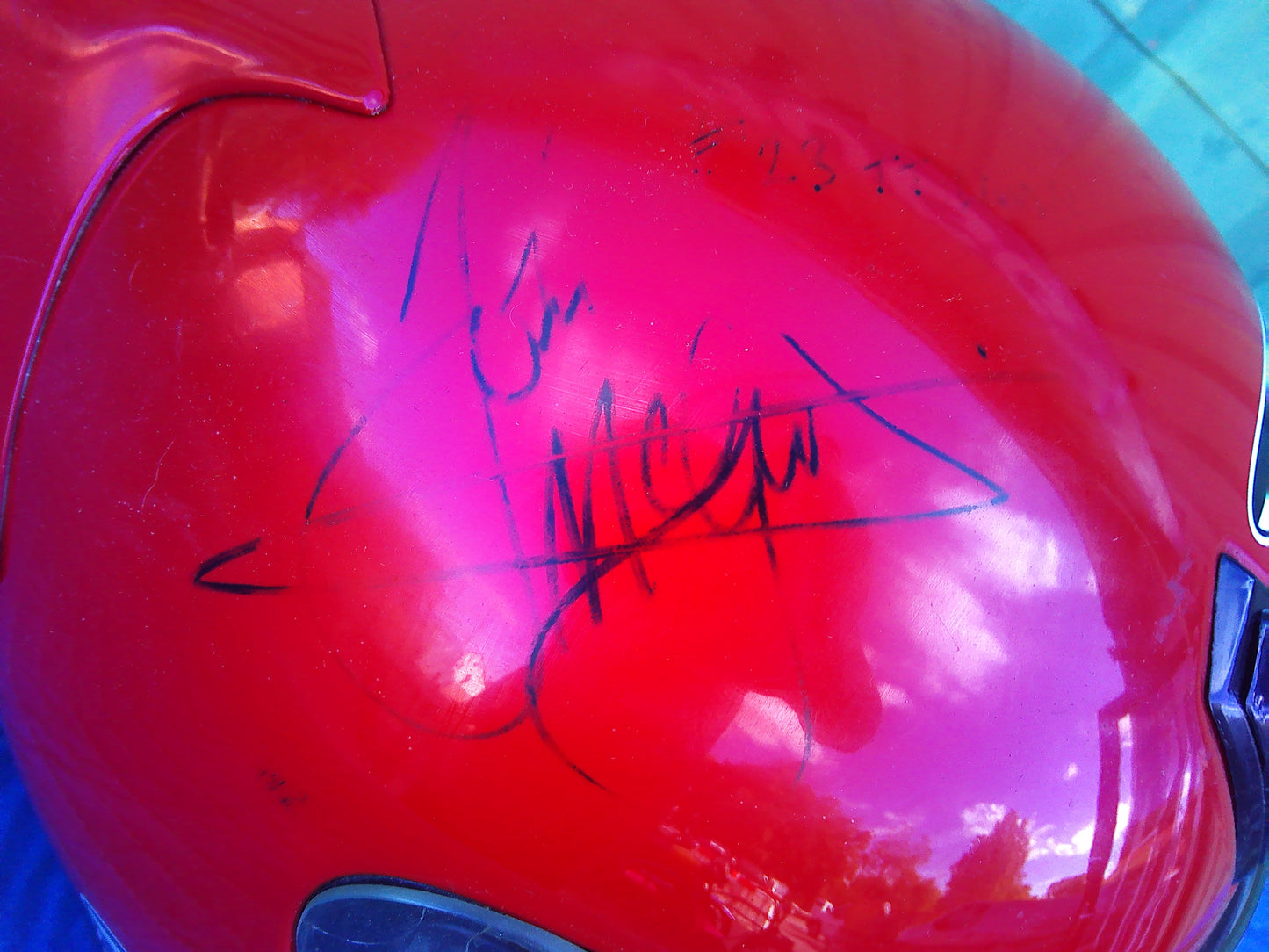 2005 Nitro Helmet signed by Mick Grant and John Newbold (?) Medium