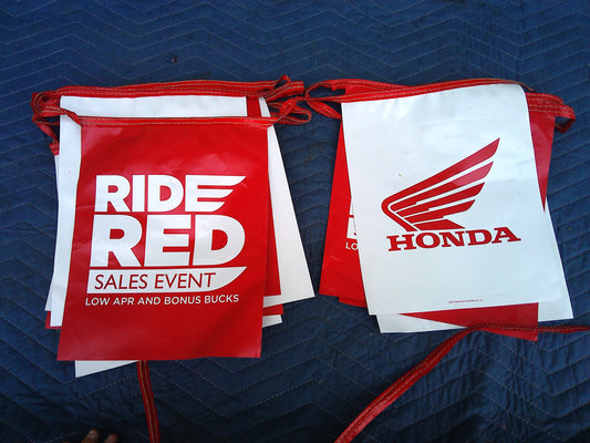 2017 Honda Ride Red sales event bunting