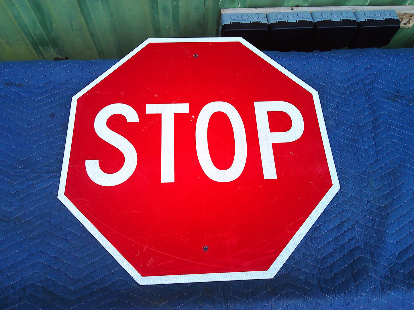 American Highway metal STOP sign