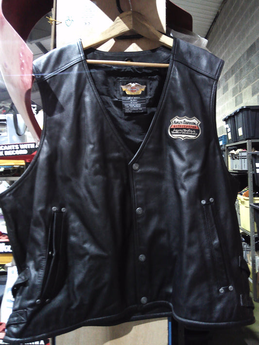 XXXL Harley Davidson Leather Waistcoat