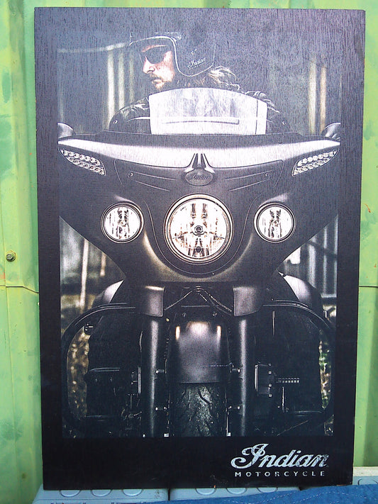Indian motorcycles wooden dealer sign