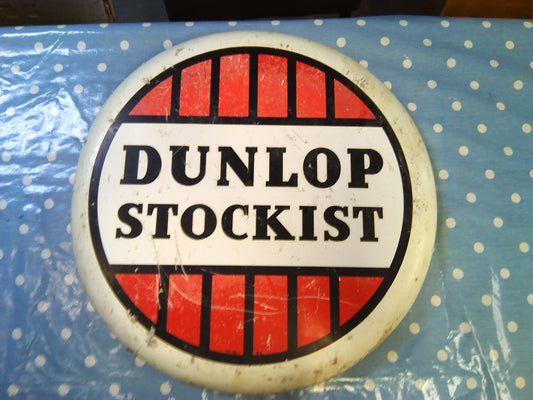 Vintage genuine Dunlop Stockist metal sign