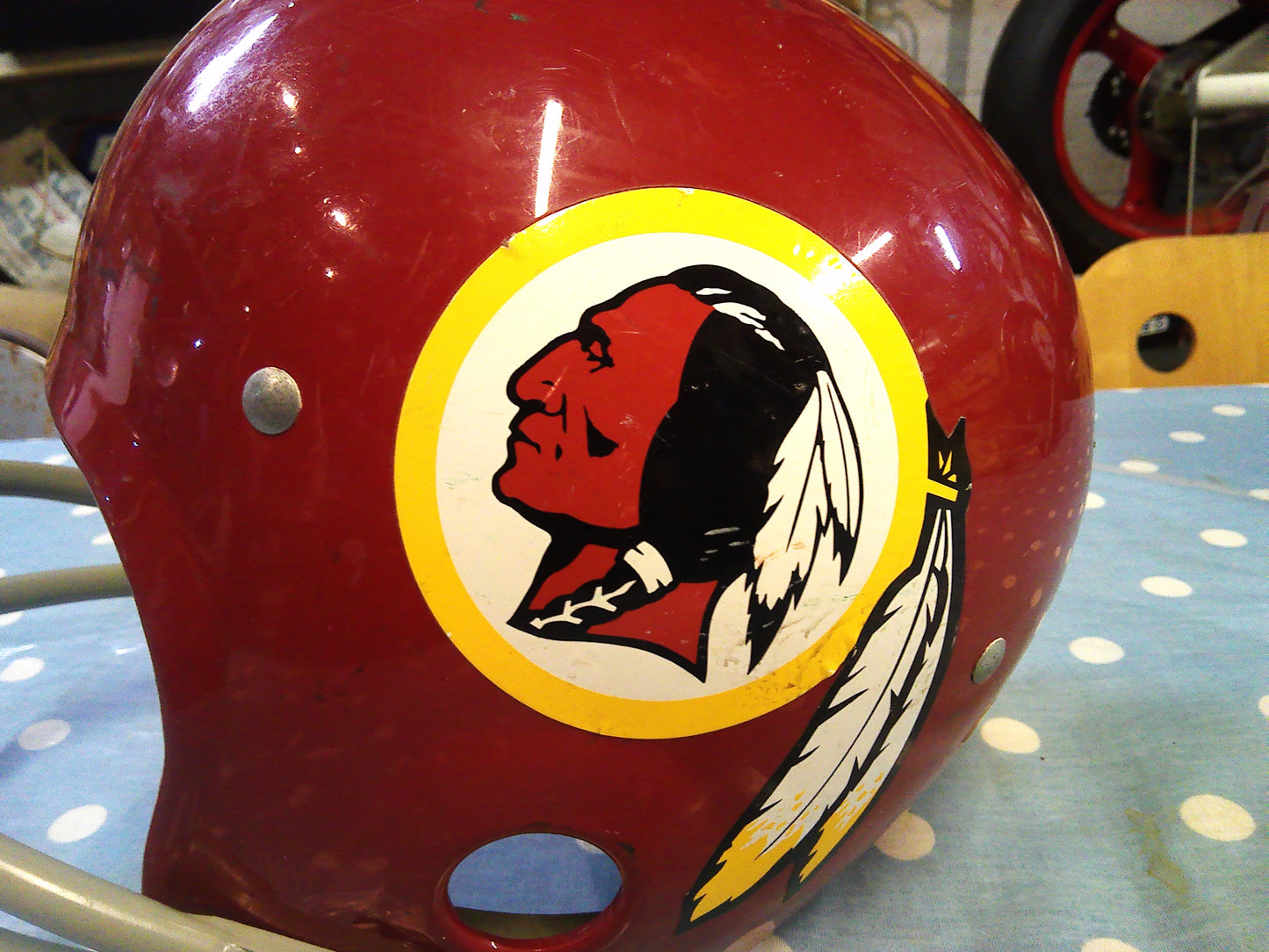 Vintage genuine NFL Washington Redskins player helmet