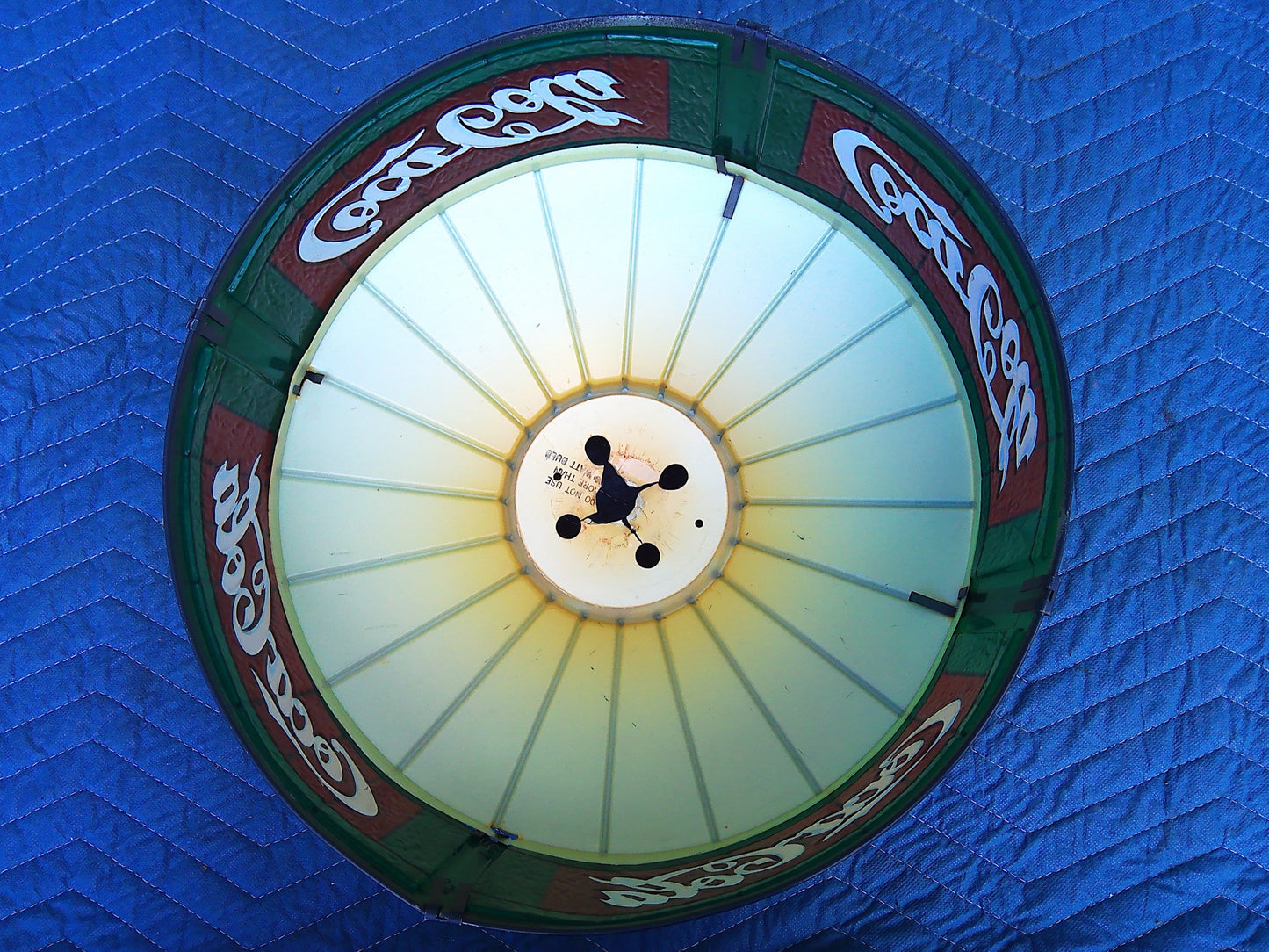 Vintage Coca Cola plastic lamp shade