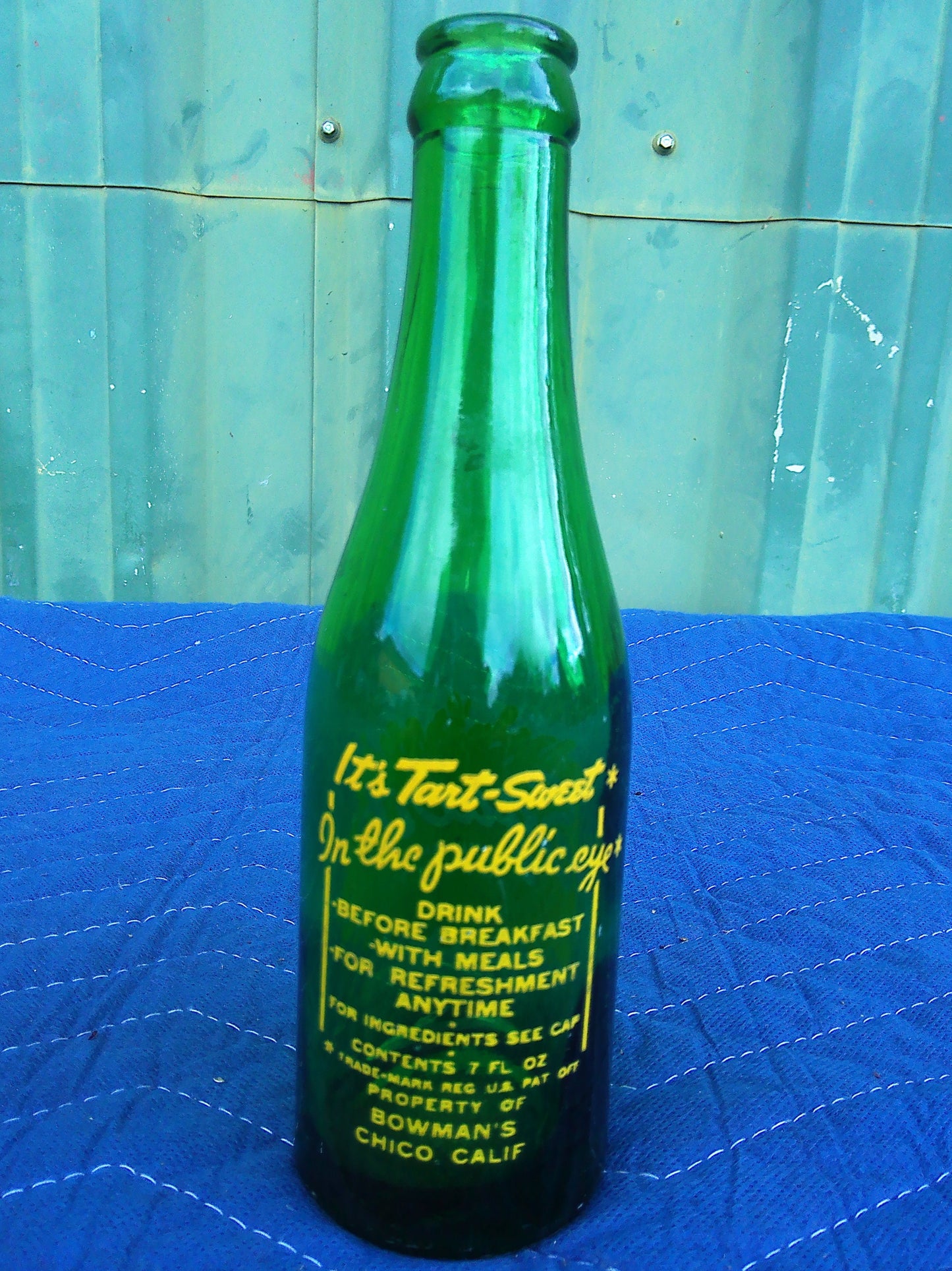 Individual assorted glass soda bottles
