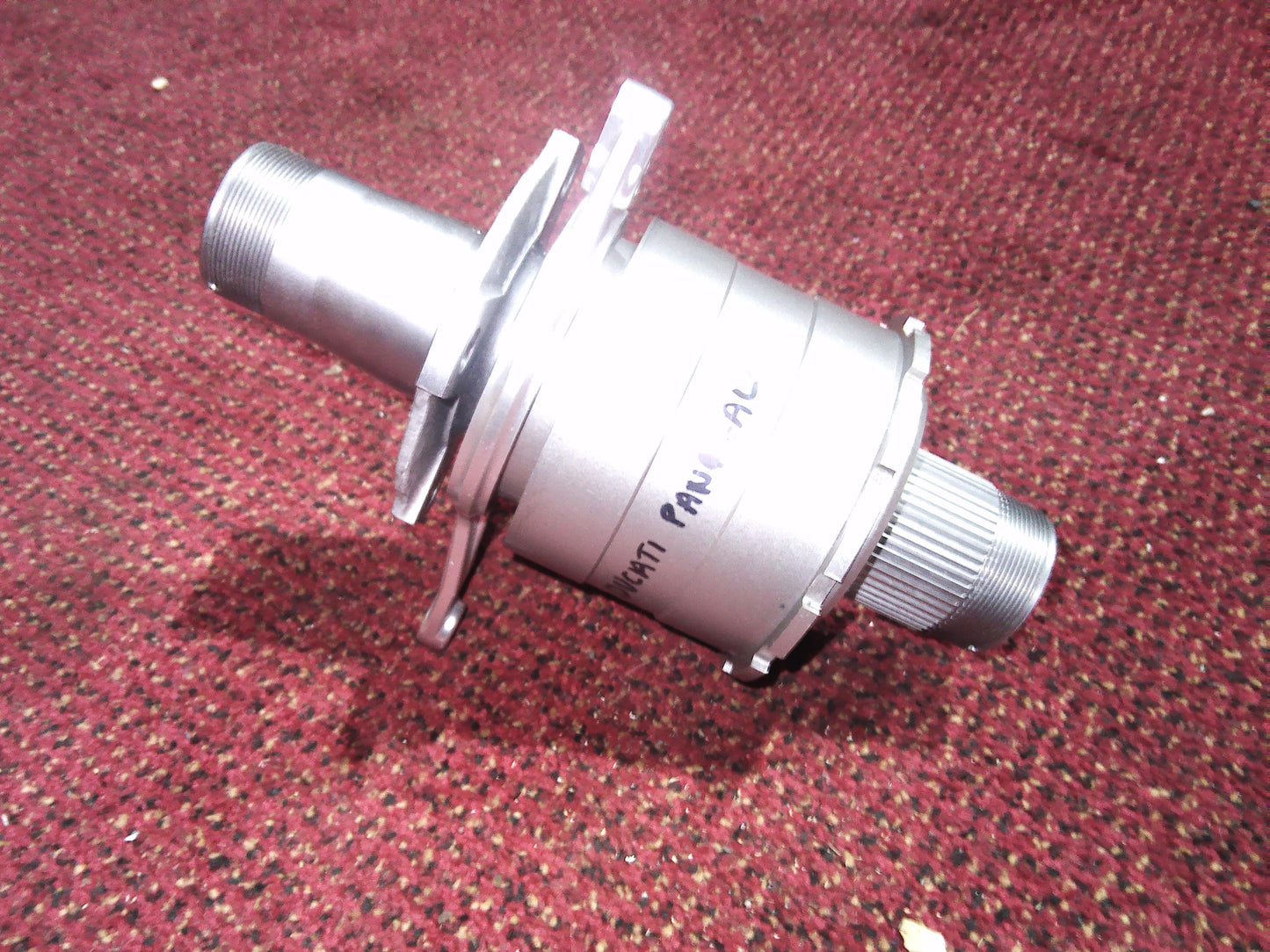 ~2012 Ducati Panigale rear axle and rear swingarm hub assembly