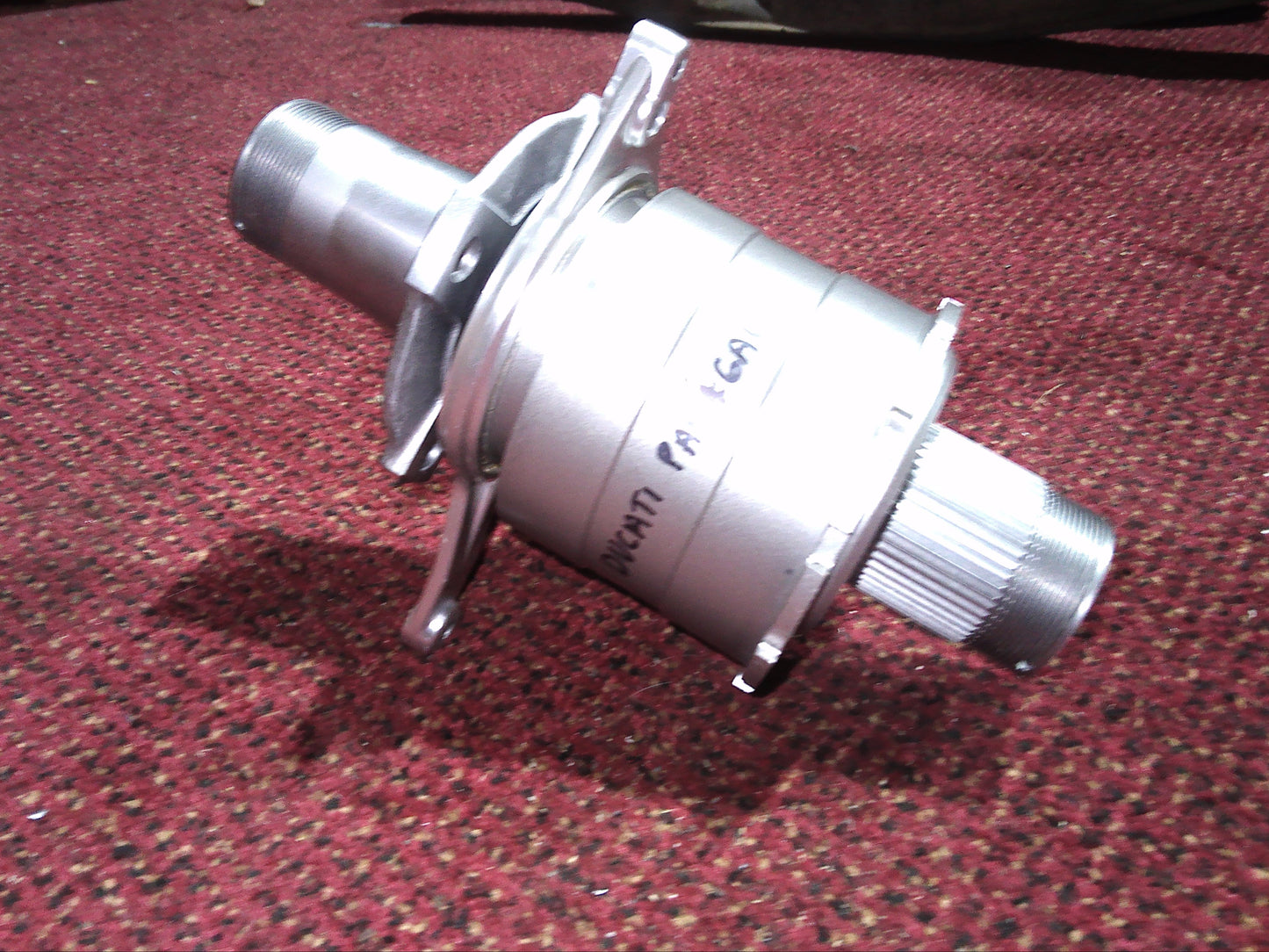 ~2012 Ducati Panigale rear axle and rear swingarm hub assembly