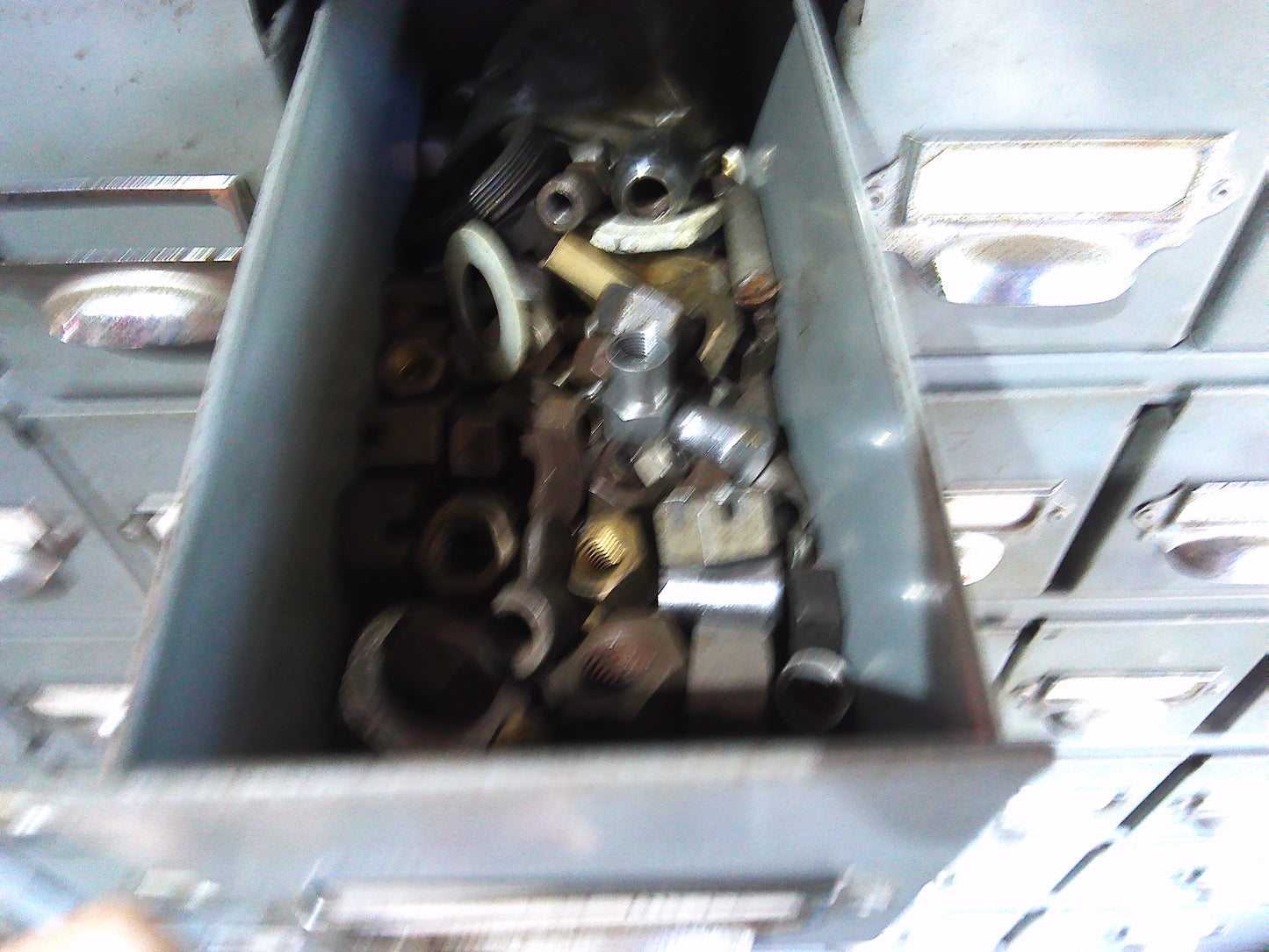 Vintage pigeon hole metal drawer cabinet