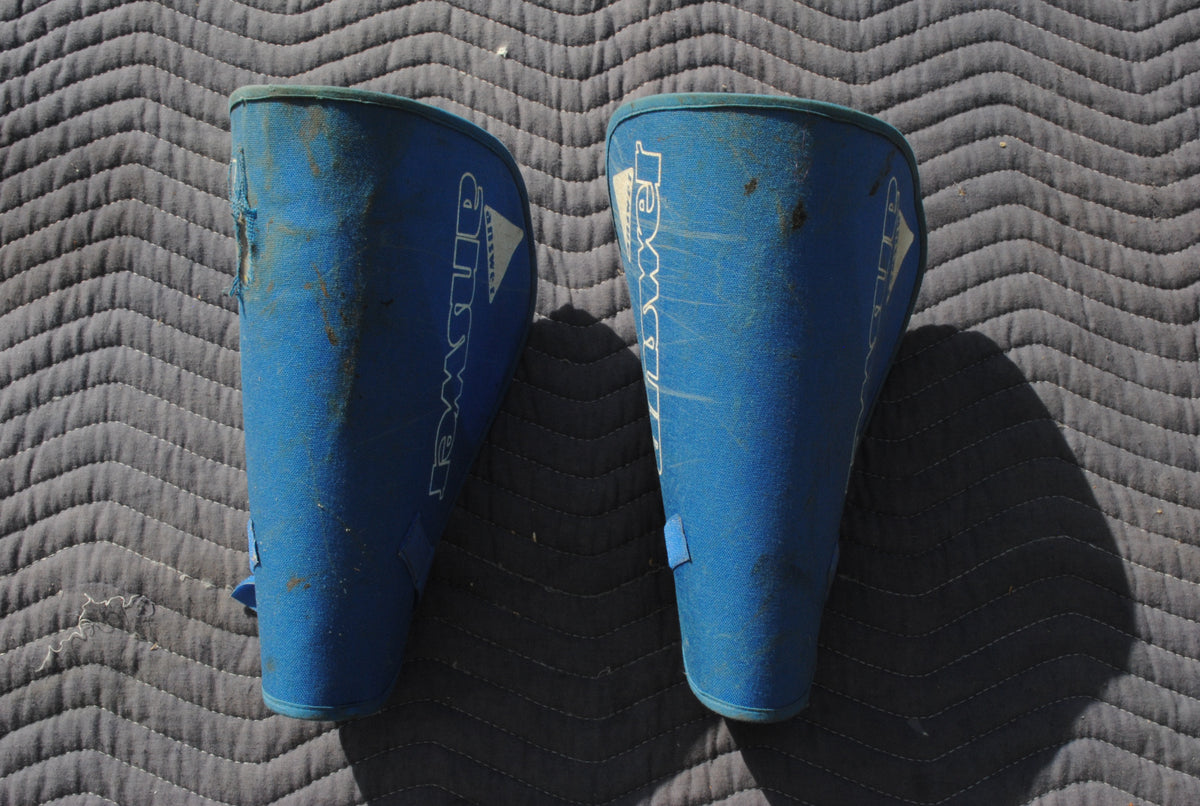 Authentic Vintage Answer Blue Shin Pads