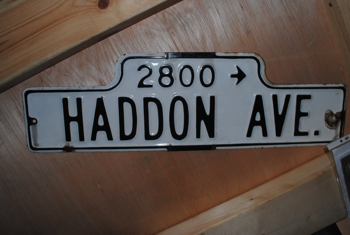 Authentic American Enamel sign - 2800 Haddon Ave.