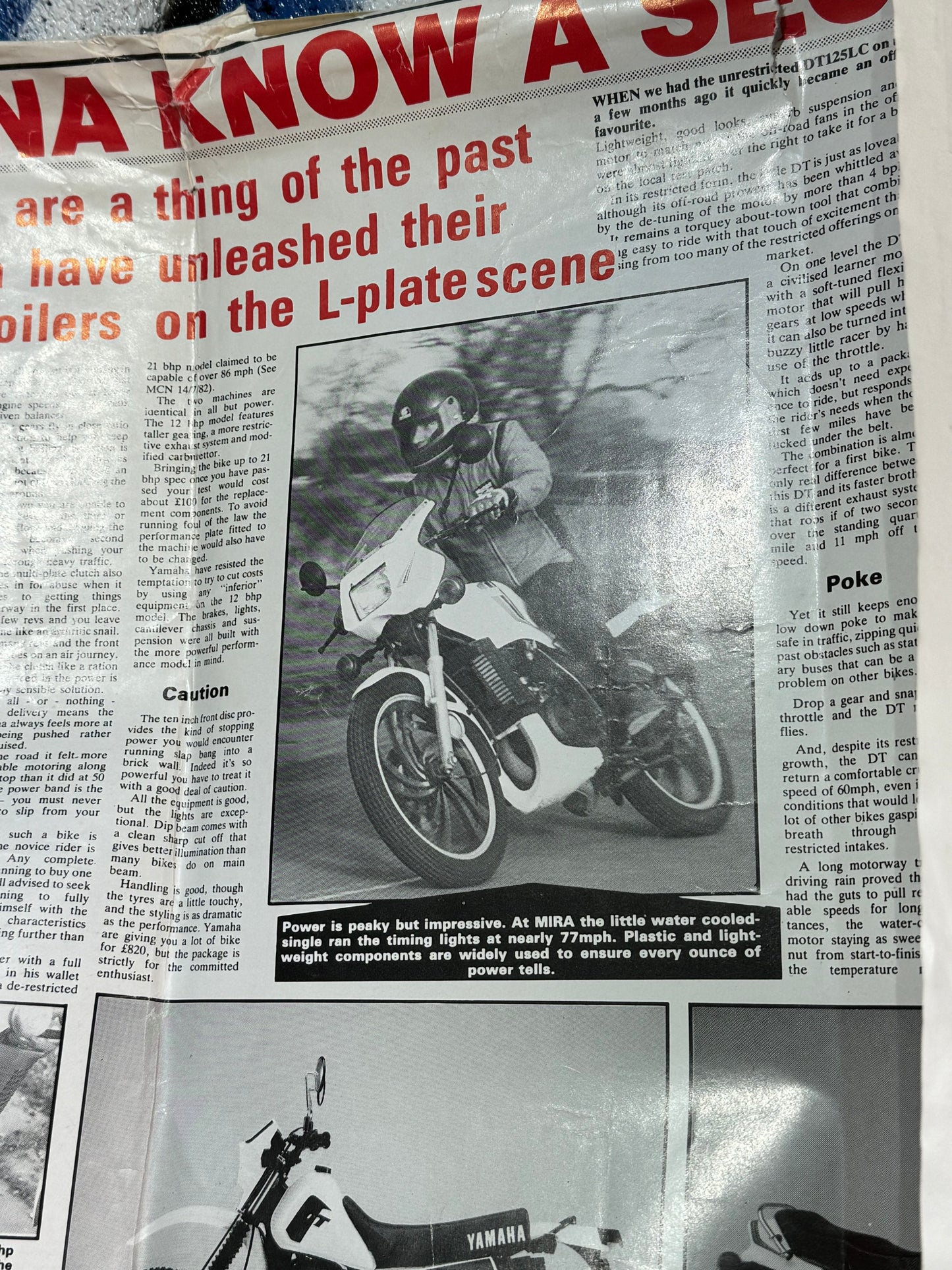 VINTAGE YAMAHA RD125 AD POSTERS