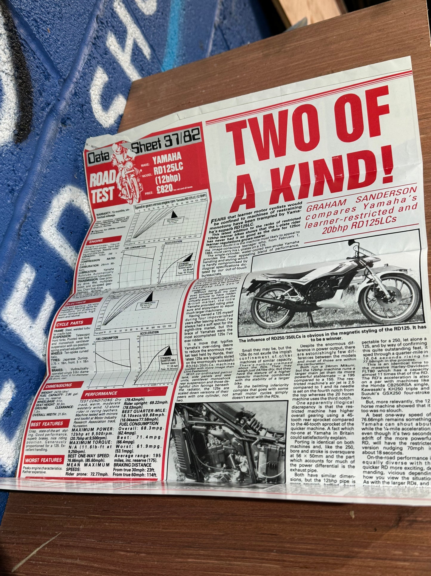 VINTAGE YAMAHA RD125 AD POSTERS