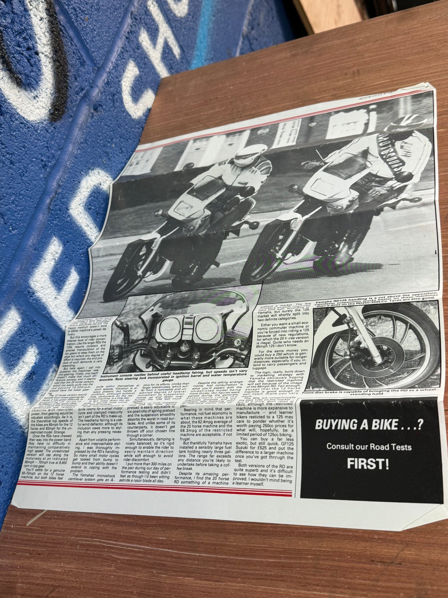 VINTAGE YAMAHA RD125 AD POSTERS