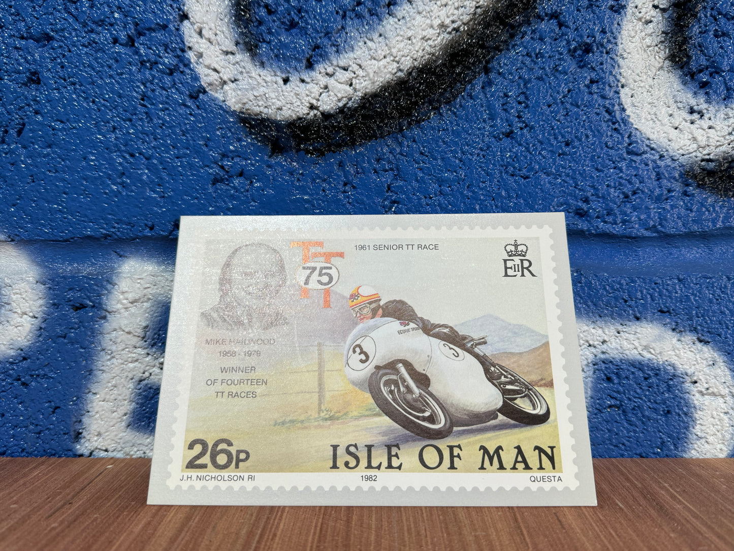 VINTAGE TT ISLE OF MAN 75TH ANNIVERSARY 5 POST CARD SET