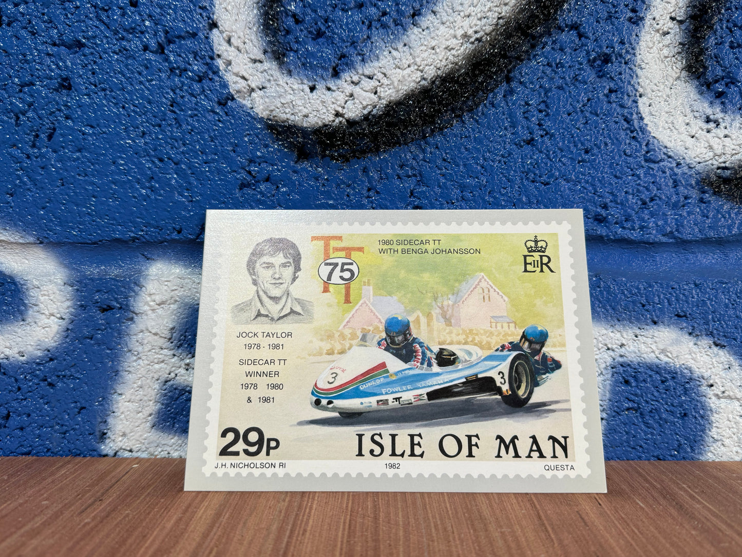 VINTAGE TT ISLE OF MAN 75TH ANNIVERSARY 5 POST CARD SET