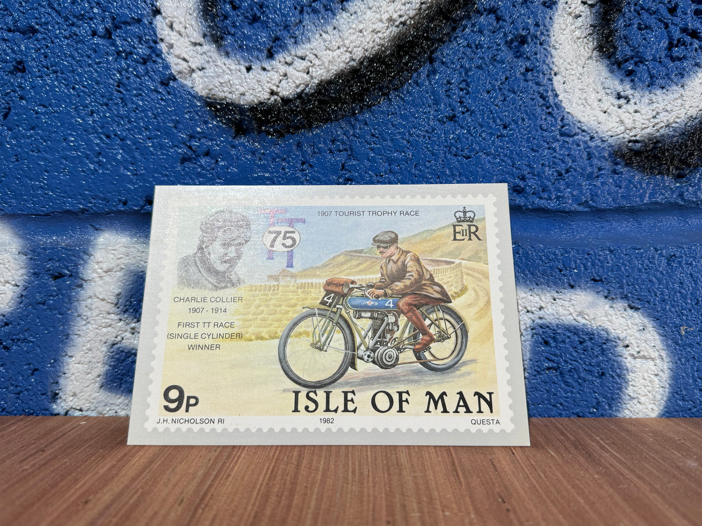VINTAGE TT ISLE OF MAN 75TH ANNIVERSARY 5 POST CARD SET