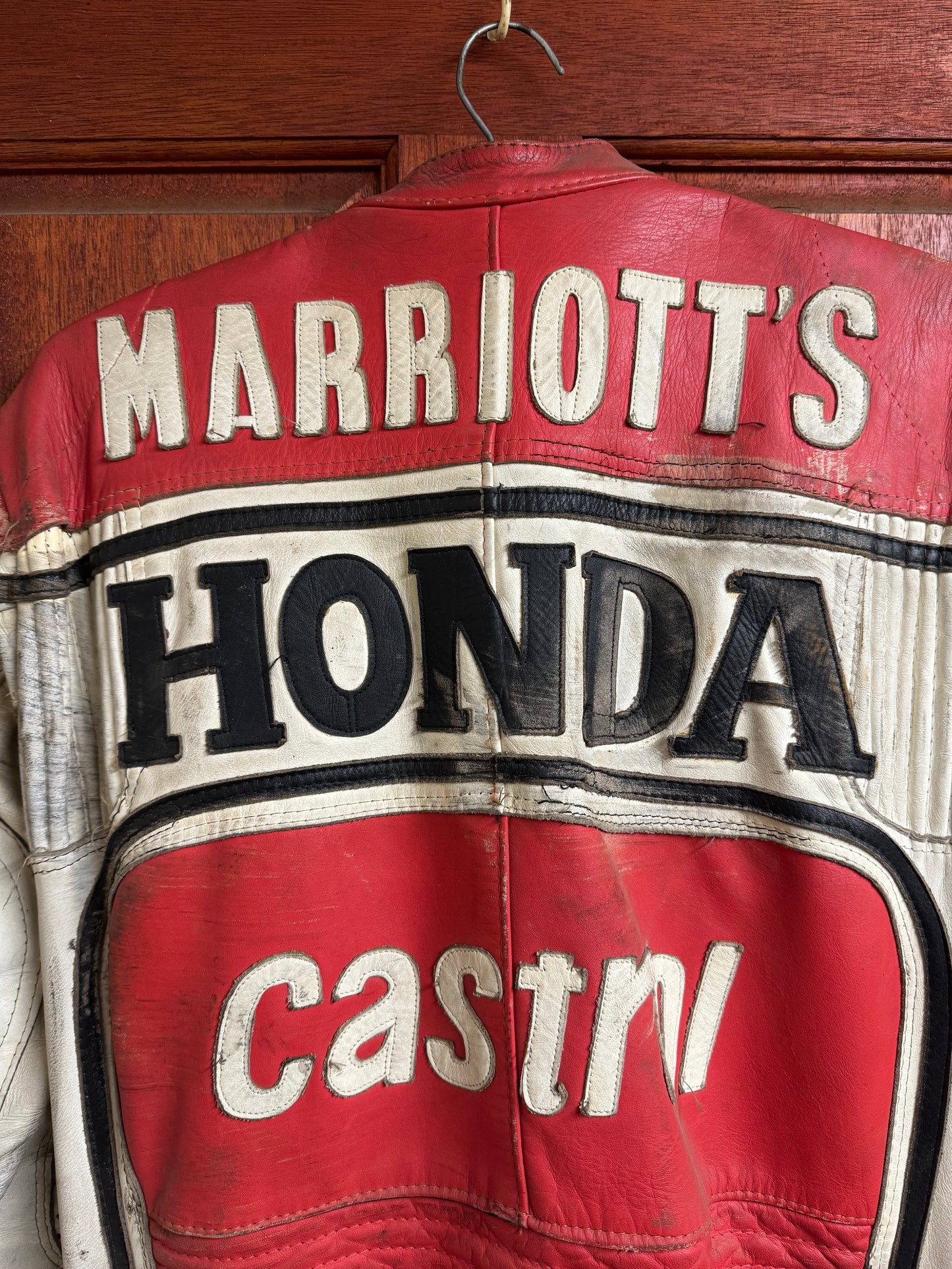 GENUINE VINTAGE CASTROL HONDA RACE LEATHERS