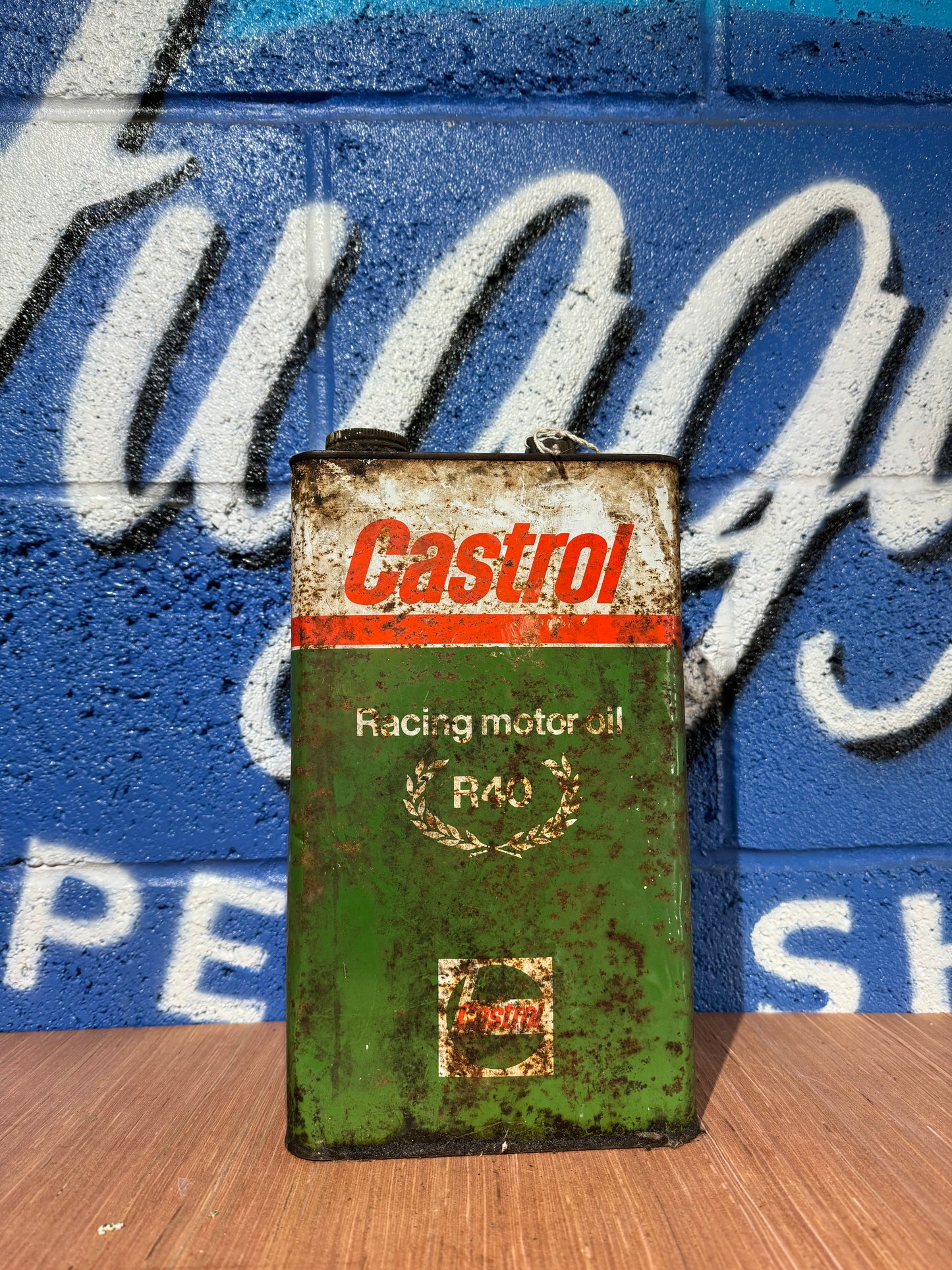 VINTAGE GENUINE CASTROL MOTOR OIL CAN