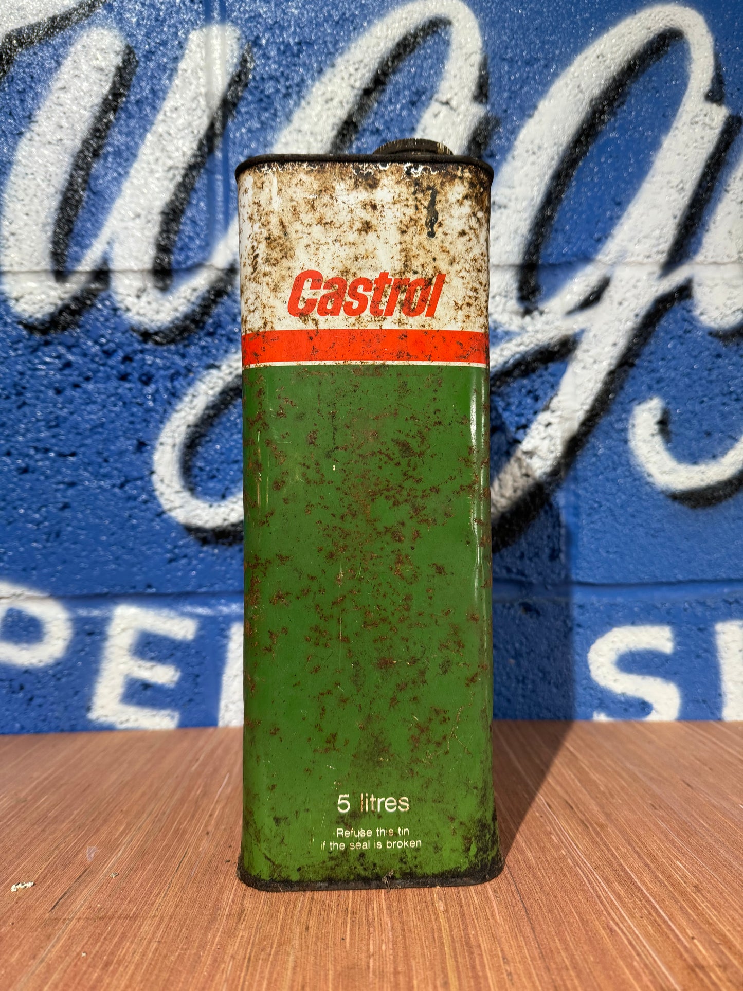 VINTAGE GENUINE CASTROL MOTOR OIL CAN