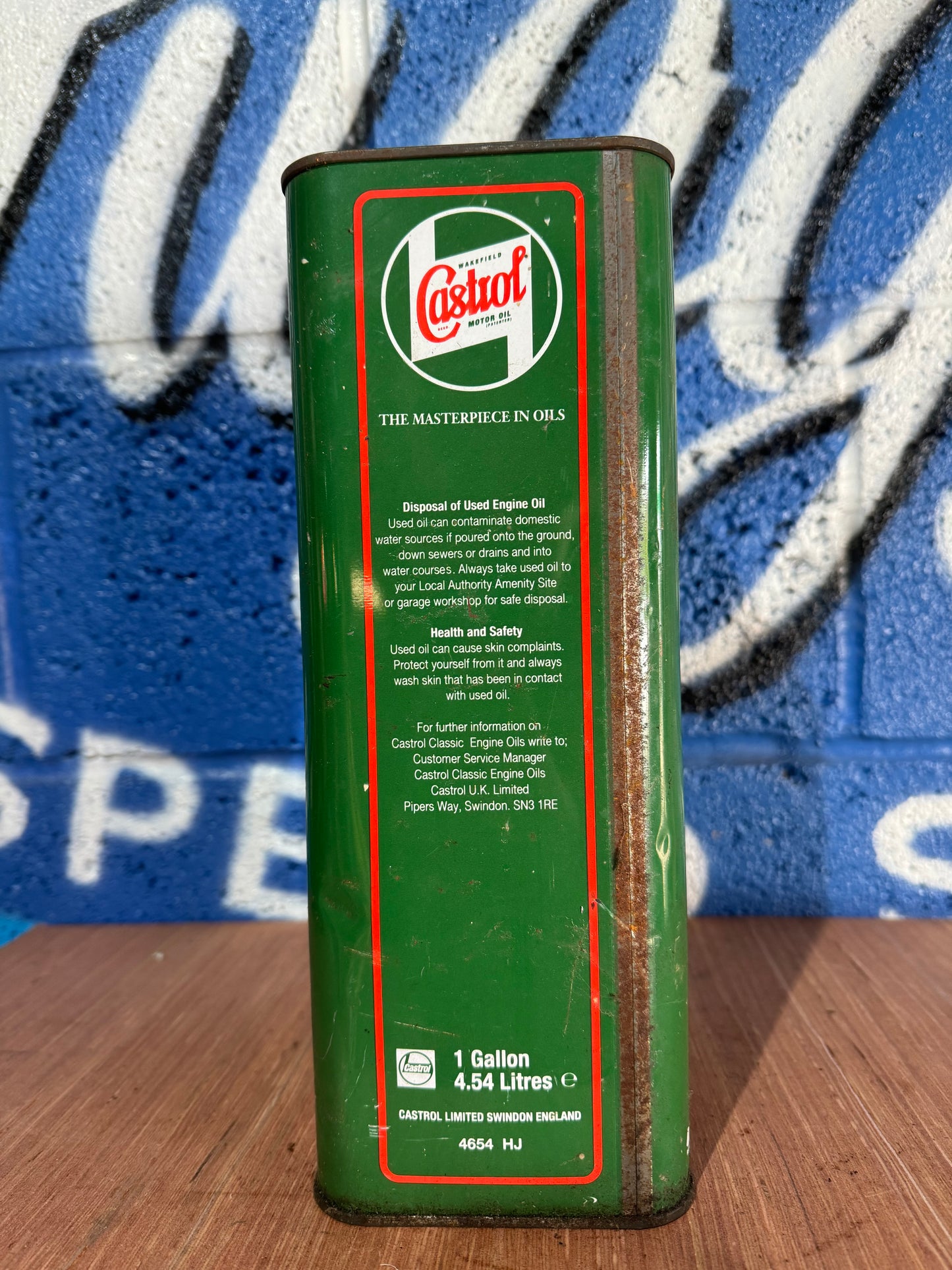 VINTAGE CASTROL GP 50 OIL CAN 1GALLON