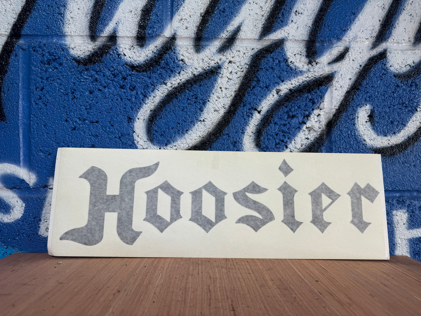 BLACK HOOSIER CAR 19'' STICKER