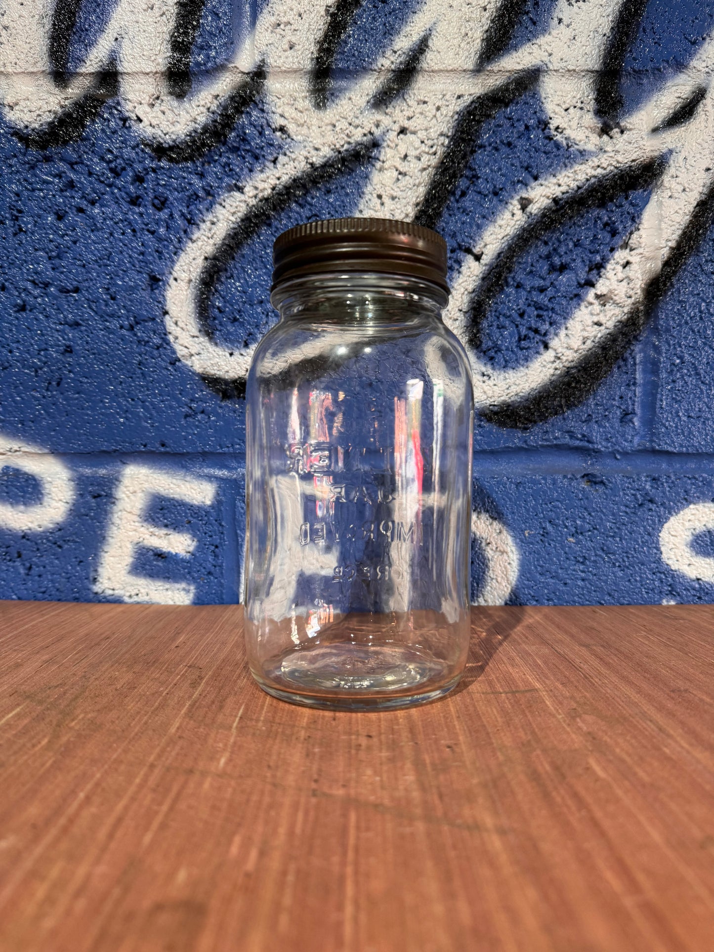 VINTAGE THE KILNER LARGE GLASS JAR