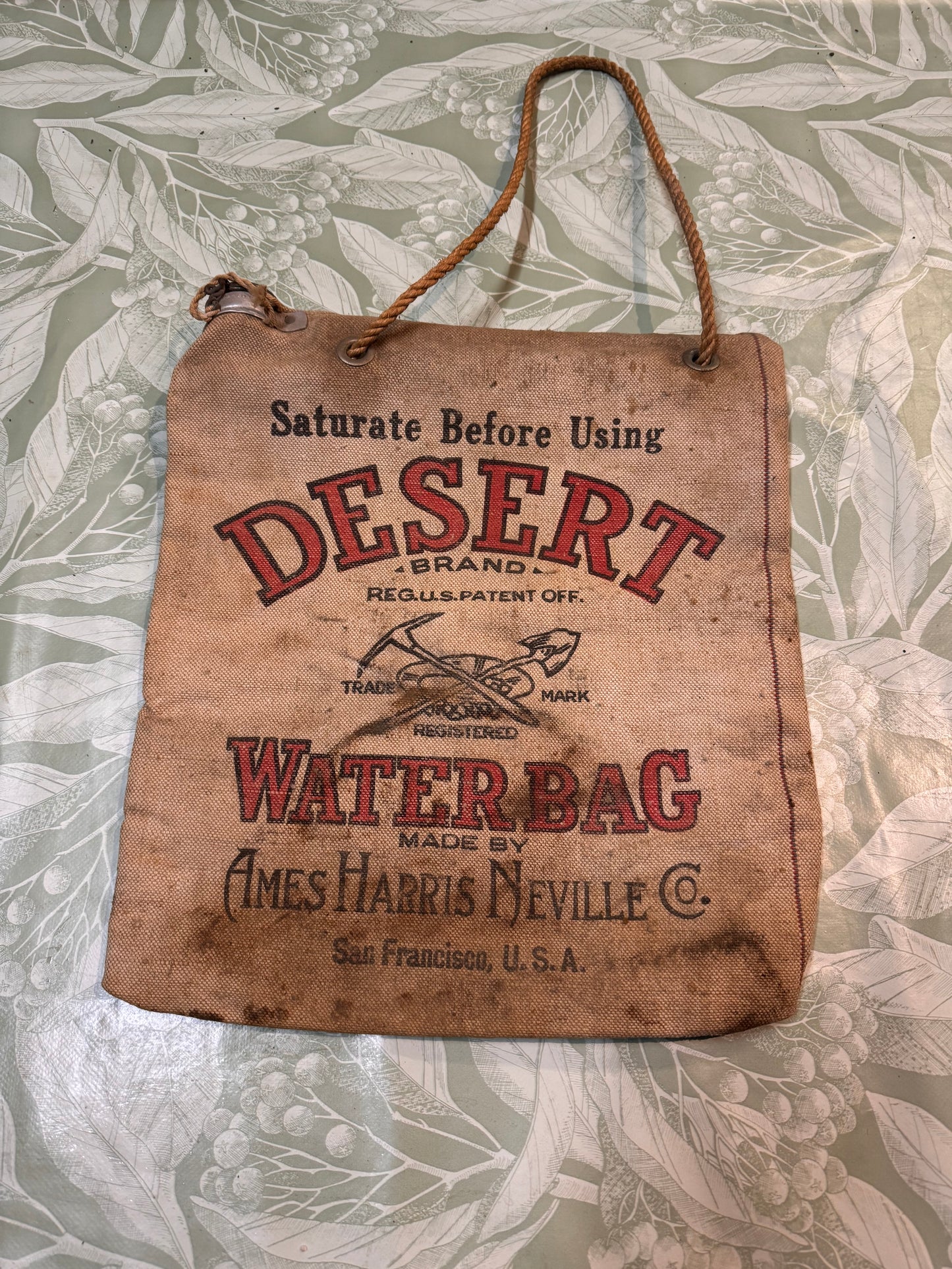 VINTAGE DESERT BRAND CAMPING WATERBAG
