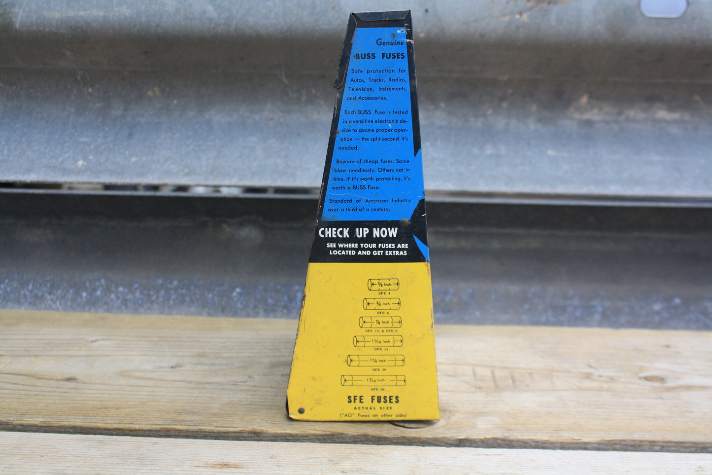 VINTAGE 1950'S BUSS FUSES COUNTERTOP DISPLAY RACK