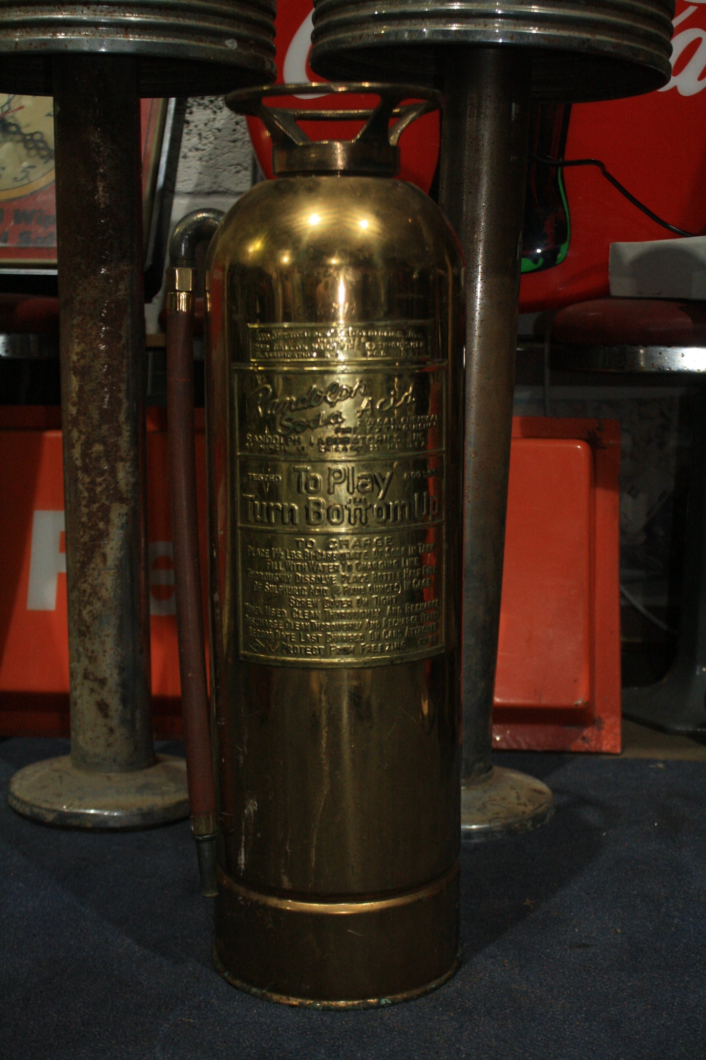 VINTAGE RANDOLPH SODA ACID FIRE EXTINGUISHER