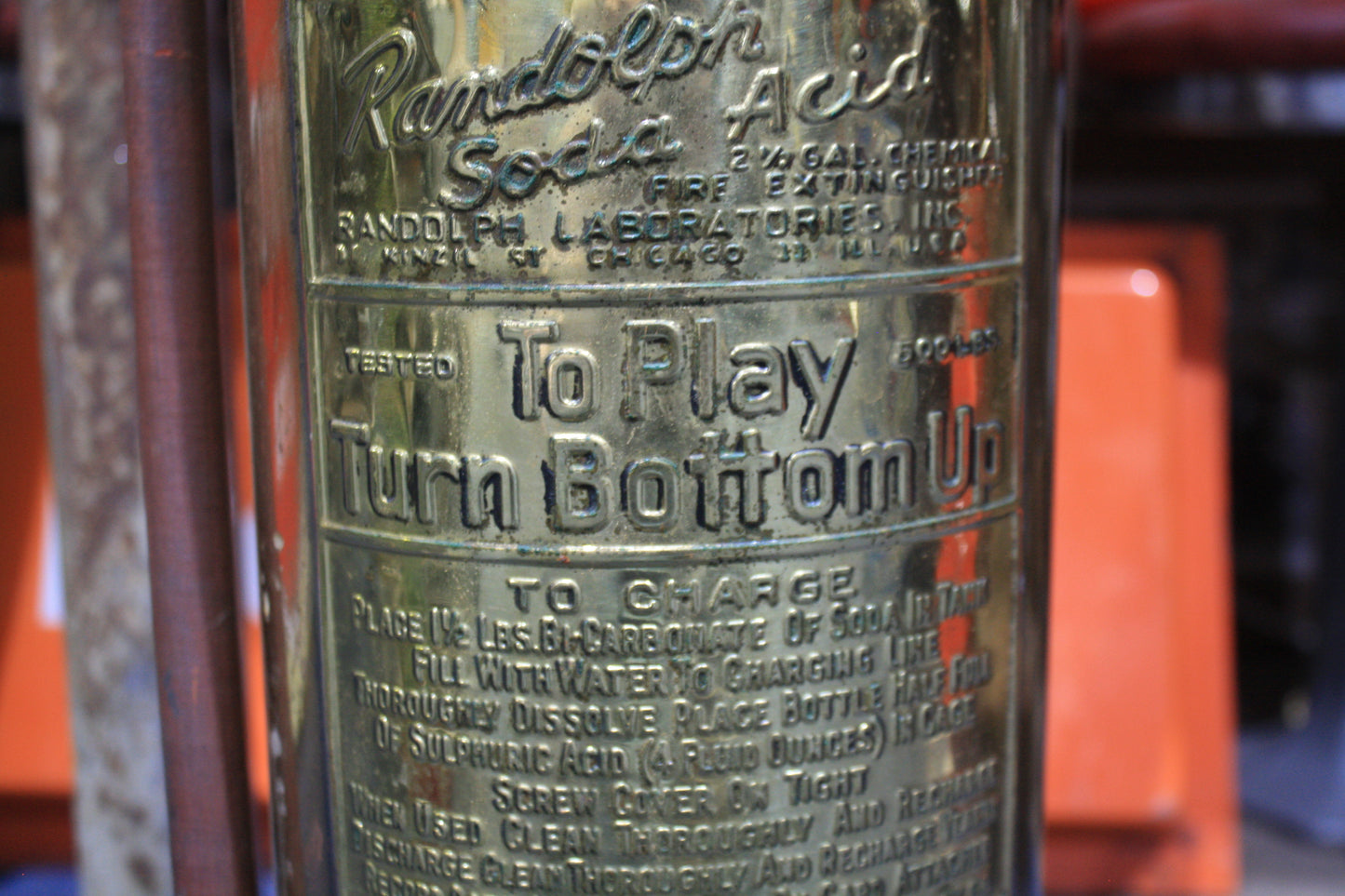 VINTAGE RANDOLPH SODA ACID FIRE EXTINGUISHER