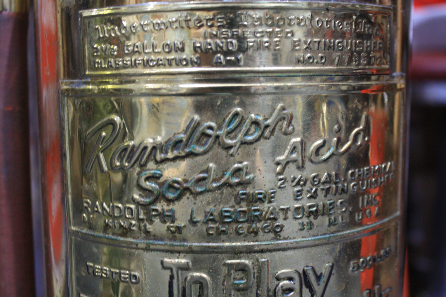 VINTAGE RANDOLPH SODA ACID FIRE EXTINGUISHER