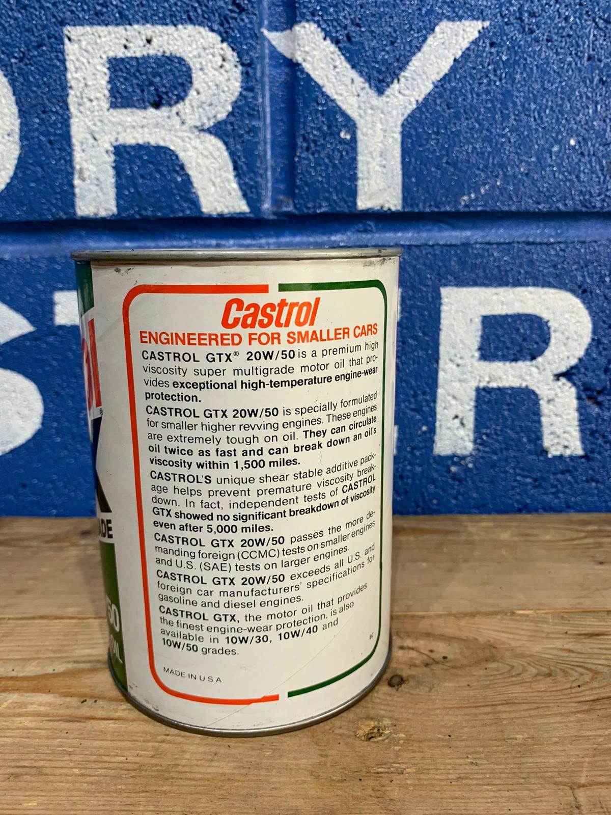 CASTROL GTX SUPER MULTI-GRADE 20W/50 MOROR OIL