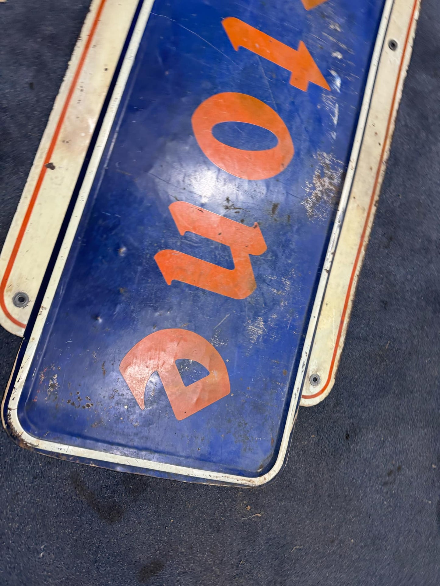 1948 FIRESTONE METAL DEALER SIGN 6X2FT