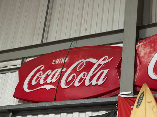 Two sided Coca Cola Large fishtail highway sign