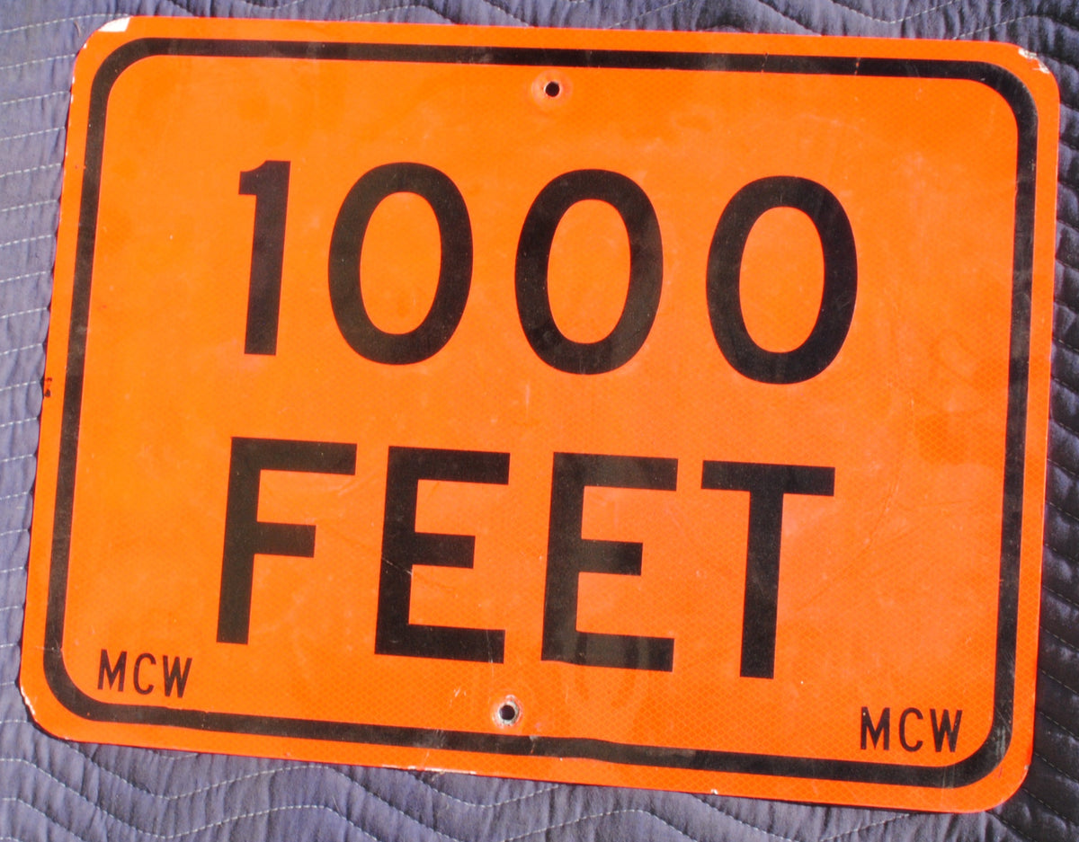 Genuine USA 1000 Feet Road Sign