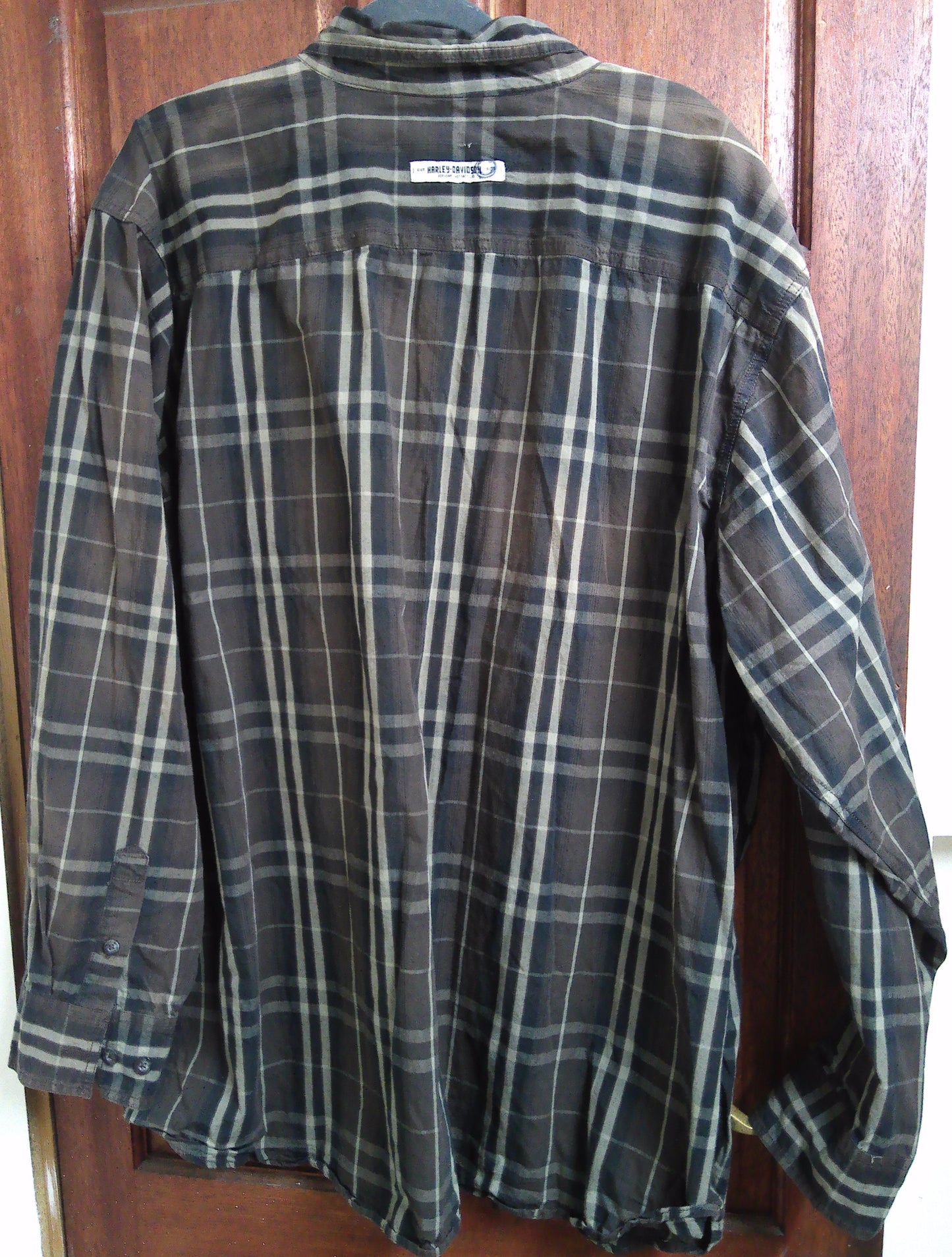 Official Harley Davidson grey tartan flannel shirt 3XL