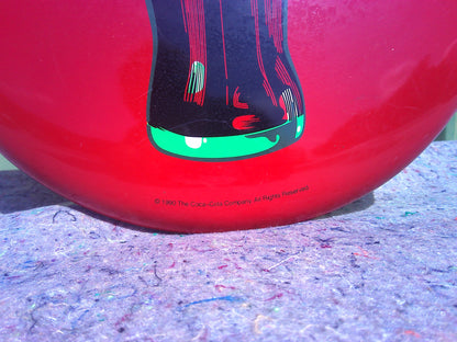 1990 COCA-COLA DOMED BUTTON SIGN 41CM