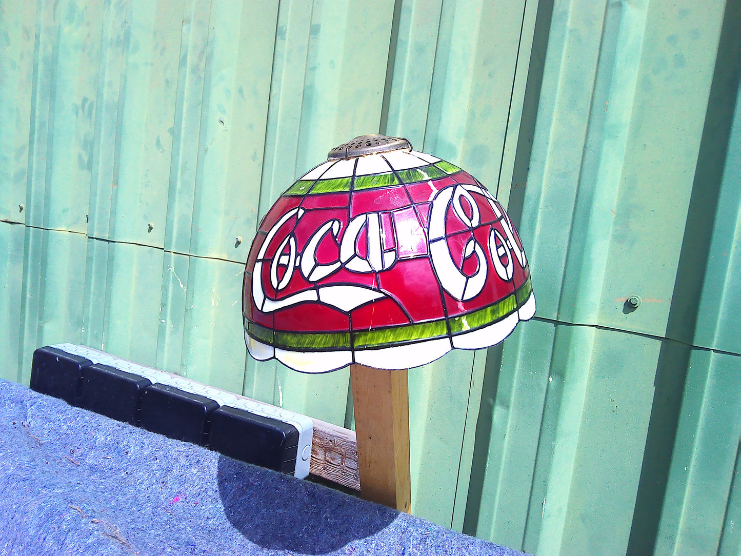 1990s/80s Coca Cola Tiffany style Plastic/Resin glass look