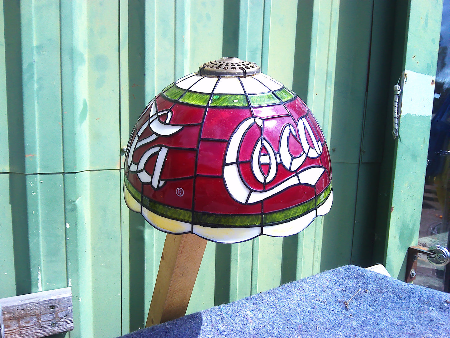 1990s/80s Coca Cola Tiffany style Plastic/Resin glass look