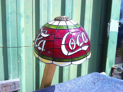 1990s/80s Coca Cola Tiffany style Plastic/Resin glass look