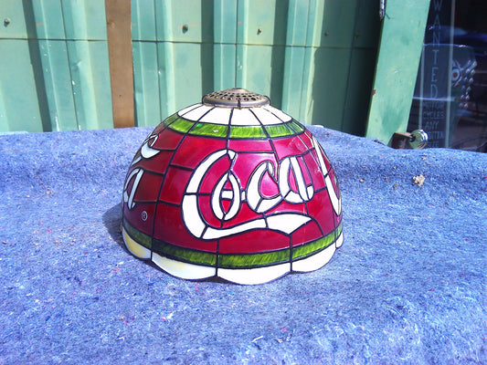 1990s/80s Coca Cola Tiffany style Plastic/Resin glass look