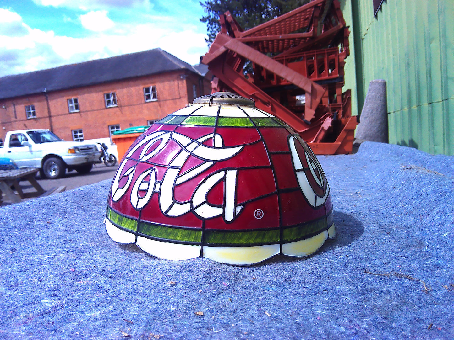 1990s/80s Coca Cola Tiffany style Plastic/Resin glass look