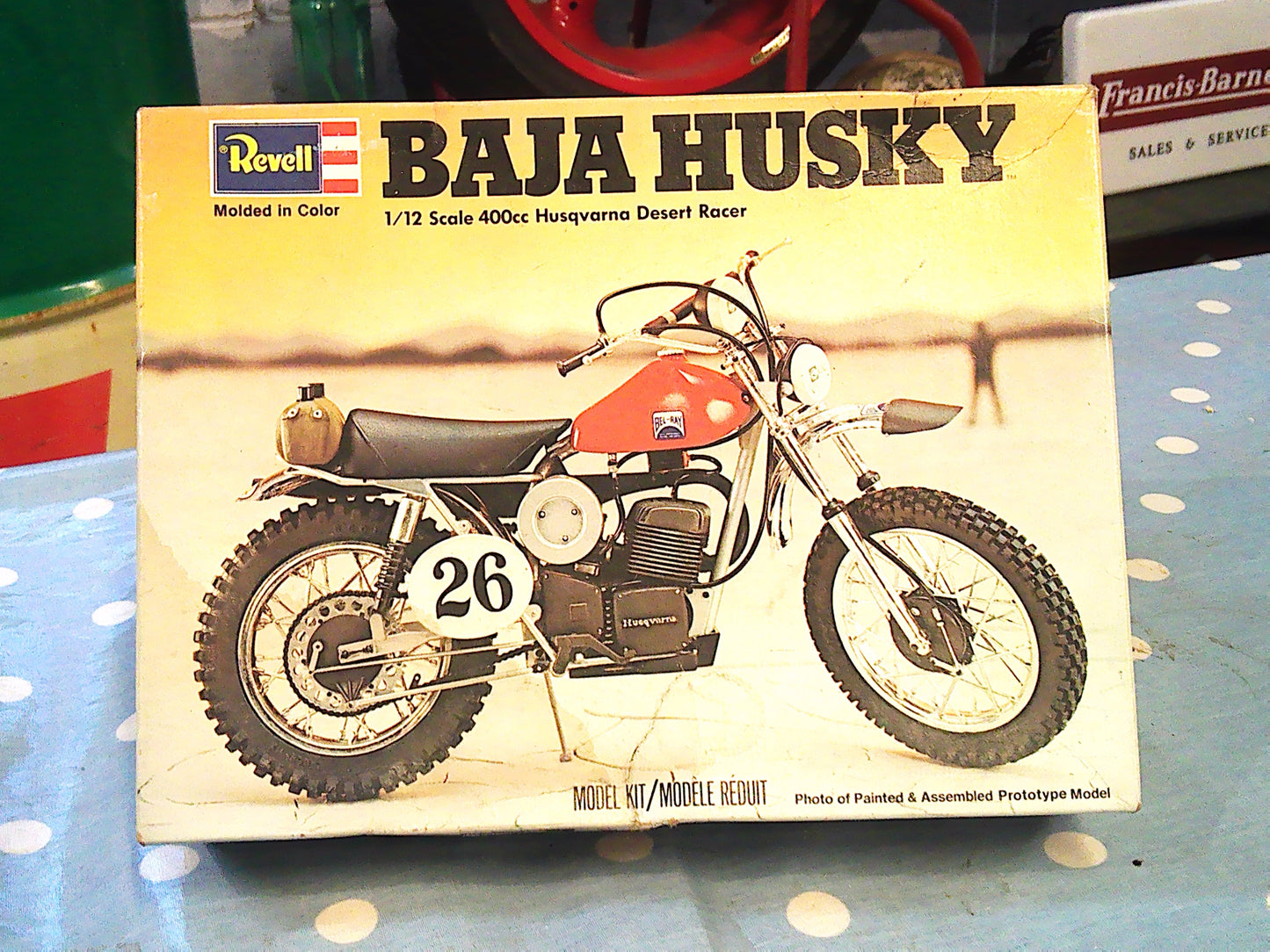 Vintage 1976 Revell 1/12 scale BAJA HUSKY model bike set