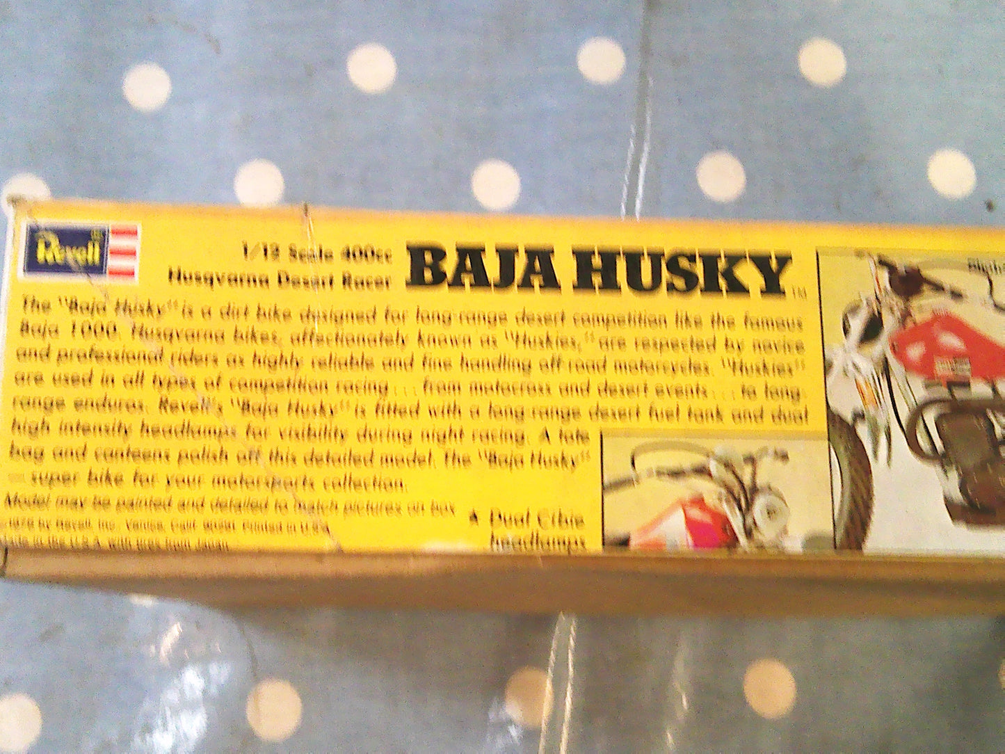 Vintage 1976 Revell 1/12 scale BAJA HUSKY model bike set