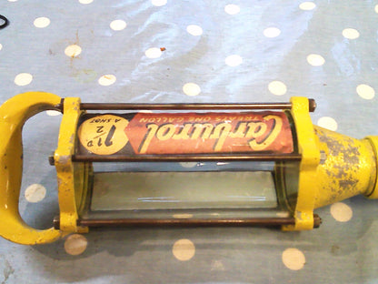 Vintage 1950's Carburol upper cylinder 2 stroke oil shot dispenser