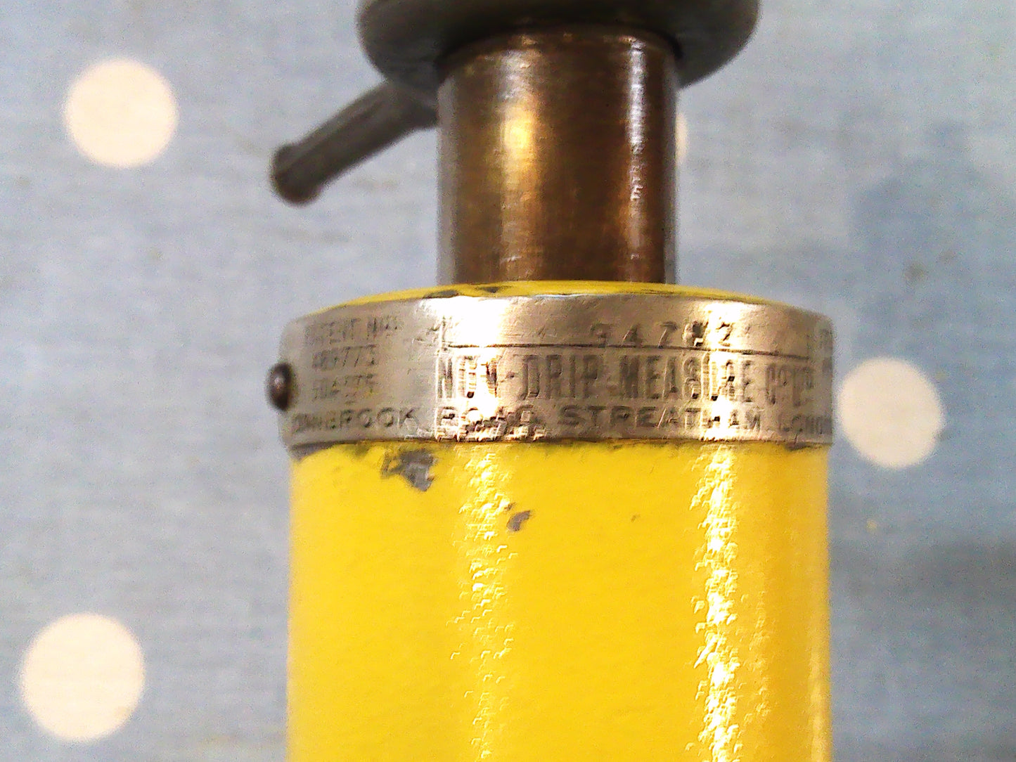 Vintage 1950's Carburol upper cylinder 2 stroke oil shot dispenser