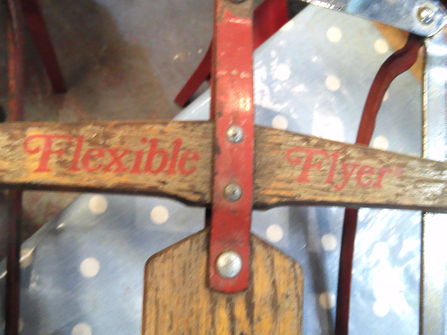 Vintage 1950's Flexible Flyer Steerable Snow Sled Model 47