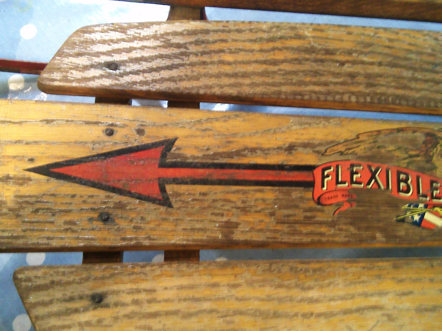 Vintage 1950's Flexible Flyer Steerable Snow Sled Model 47