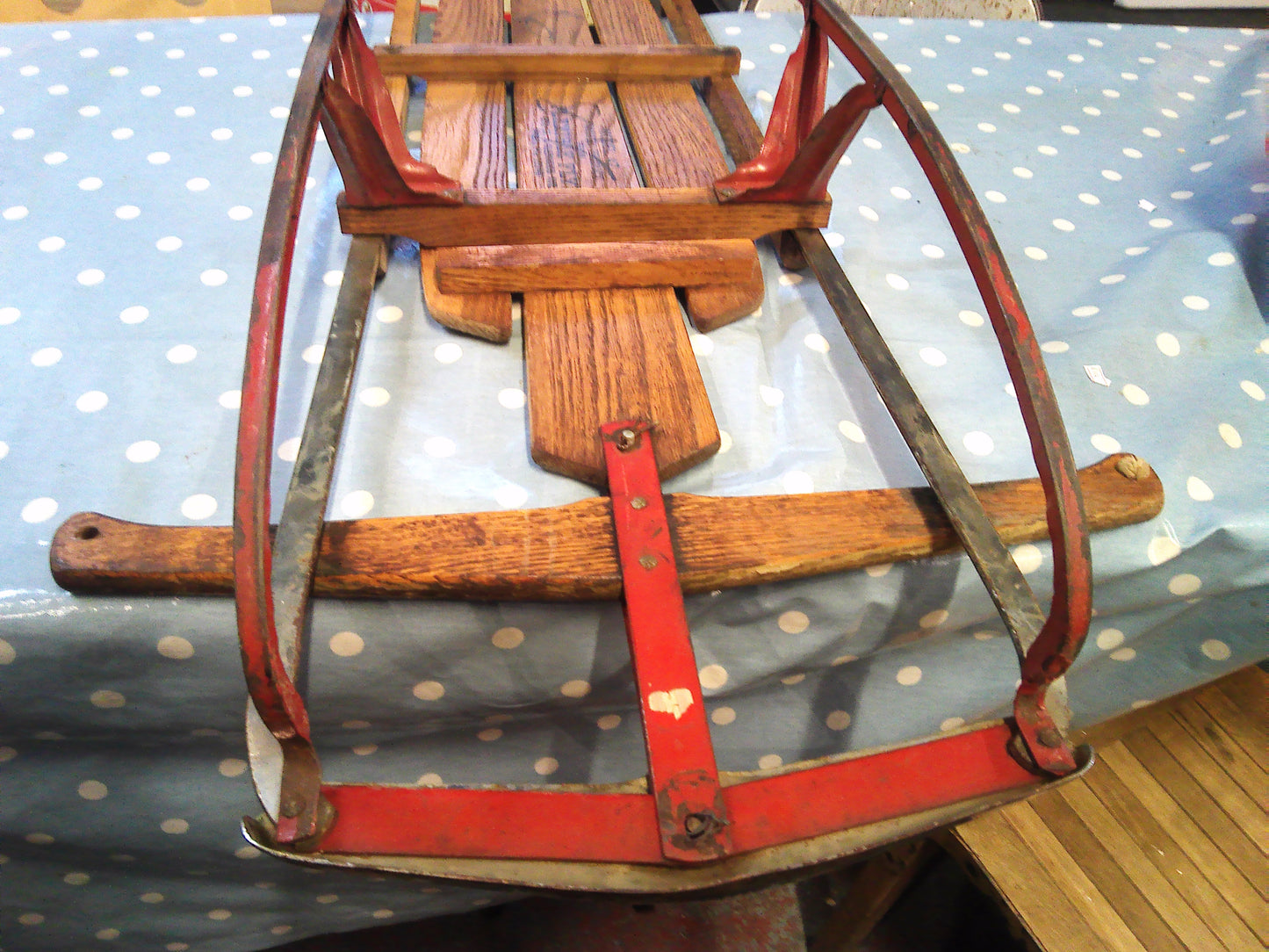 Vintage 1950's Flexible Flyer Steerable Snow Sled Model 47