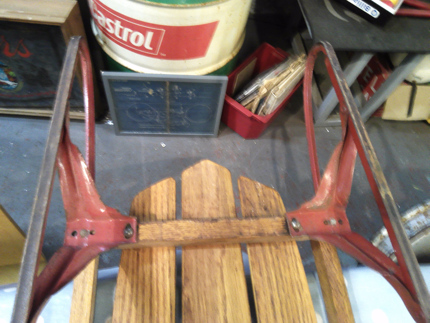 Vintage 1950's Flexible Flyer Steerable Snow Sled Model 47
